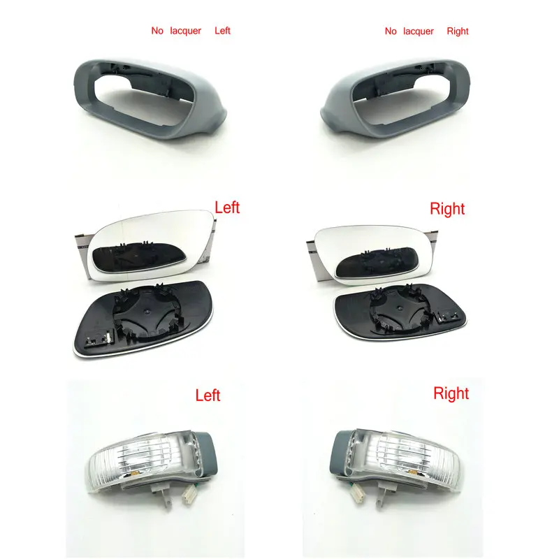 

Apply to 2004-2010 Touran Reversing mirror housing Reflective lens Glass Rearview mirror steering light No lacquer