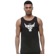 Мужские высокоэластичные тренировочные дышащие быстросохнущие мужские майки для фитнеса-черный Xl