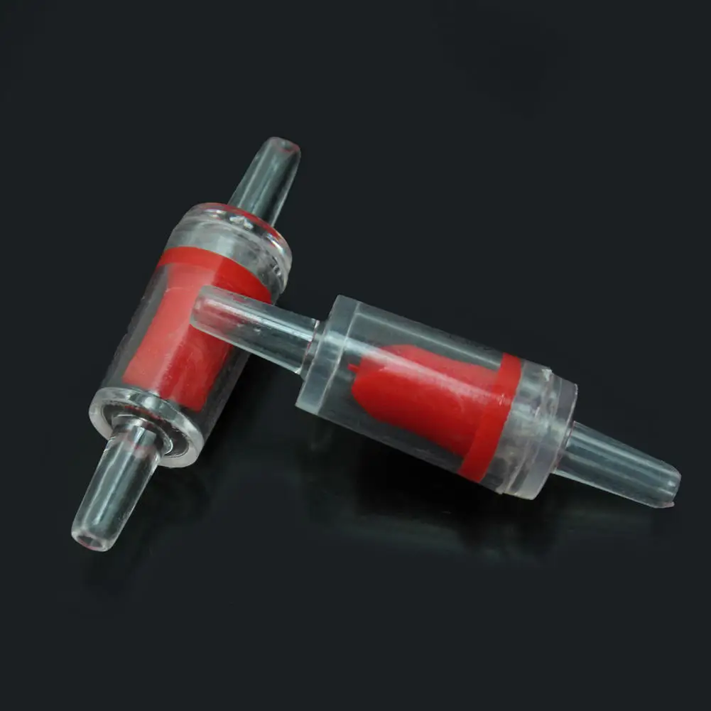 10 шт./лот пластиковый невозвратный односторонний обратный клапан для аквариума Co2 система воздушного насоса регулятор диффузора красные аксессуары для аквариума