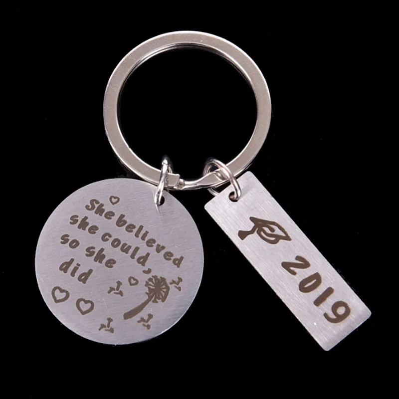 Stainless Steel Graduation Keychain Key Ring Gifts for Graduation Gift Jewelry Keychains Keyring