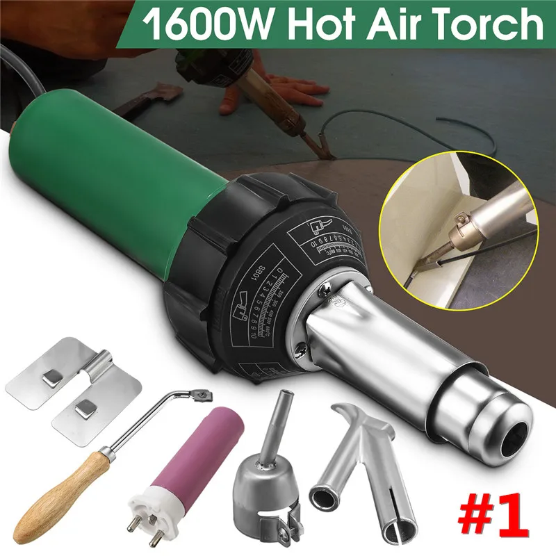 

220V 1600W Plastic Integrated Welders Hot Air Welding Torch Gun Heating Core Set Plastic Welding Machine 3000Pa
