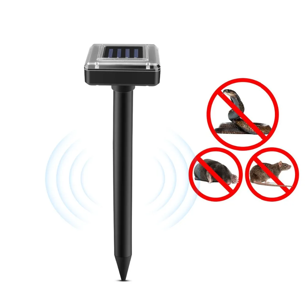 

Solar Powered LED Light Mole Repellent Solar Lamp Ultrasonic Mole Snake Bird Mouse Ultrasonic Pest Repeller Control Garden luz