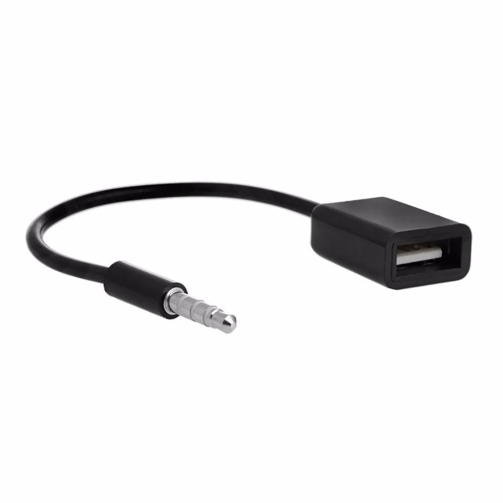 OOTDTY 3,5 мм Мужской аудиоразъем AUX к USB 2,0 Женский кабель Шнур для автомобиля MP3