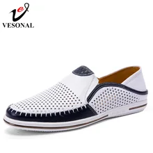 Летняя коллекция от бренда vesonal, дышащая повседневная мужская обувь из натуральной кожи, лоферы для взрослых, слипоны, кроссовки, мокасины для вождения