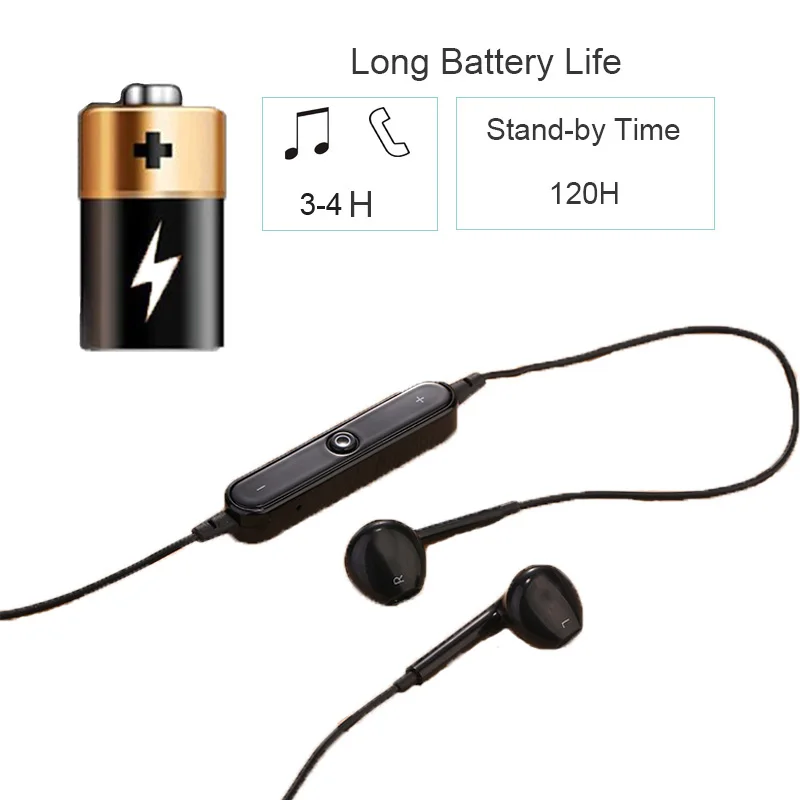 Bluetooth Беспроводные наушники с микрофоном бас HIFI спортивные HD звук eadphones гарнитура