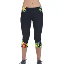 Высокая Талия Фитнес Йога Леггинсы для женщин женские Printed Stretch Обрезанные тренажерный зал Бег Фитнес Йога женский Колготки для новорождённых jun14