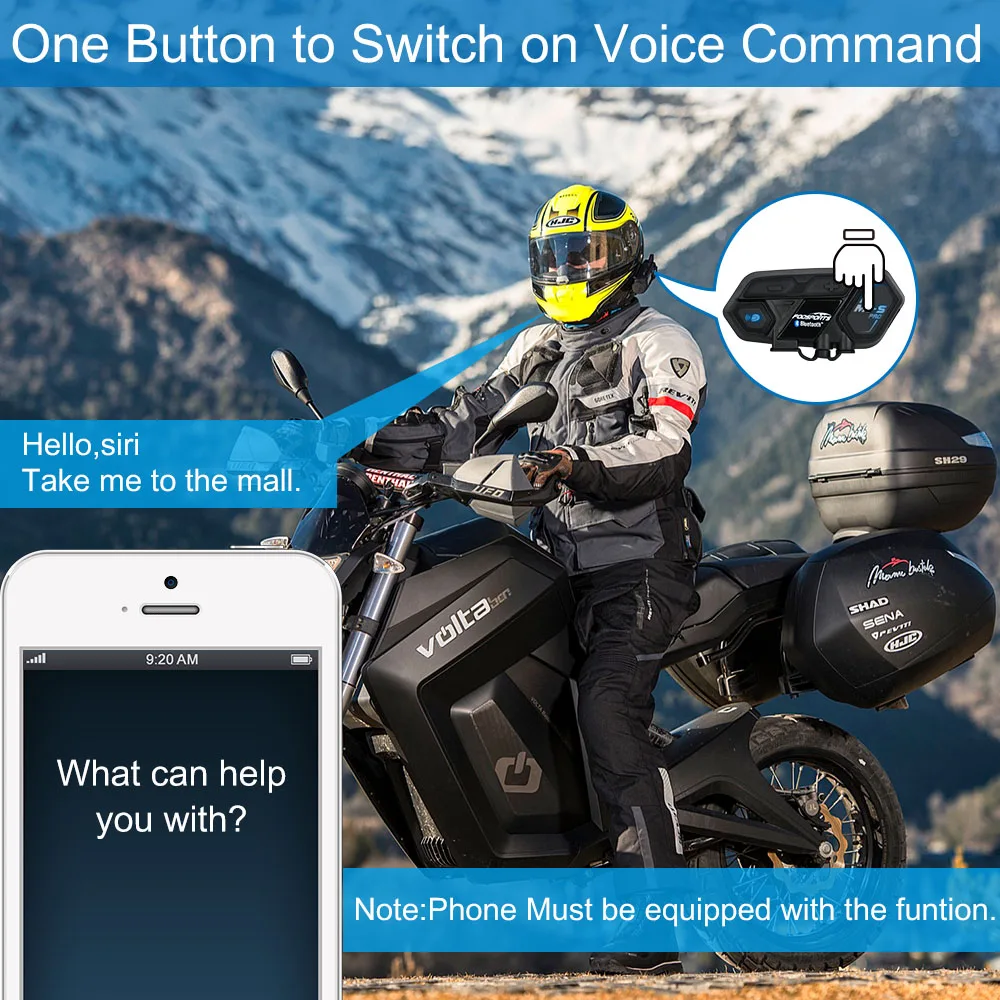 Fodsports M1-S Pro moto rcycle Шлем Интерком Мото шлем bluetooth гарнитура беспроводной intercomunicador 8 rider 2000 м interphone