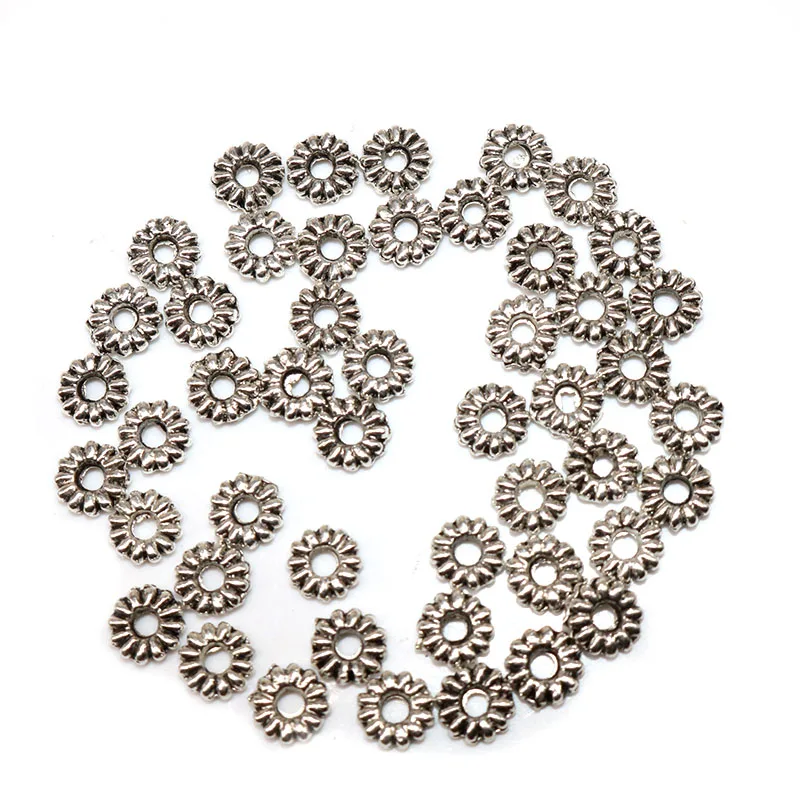 

Wholesale Price Metal Vintage Silver Pattern Loose Beads Tibetan Silver Spacer Beads Charms For Making Jewelry Findings