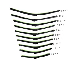 Universal Car wiper blade U type Soft Frameless Bracketless Rubber Car clean windshield wipers 14 16