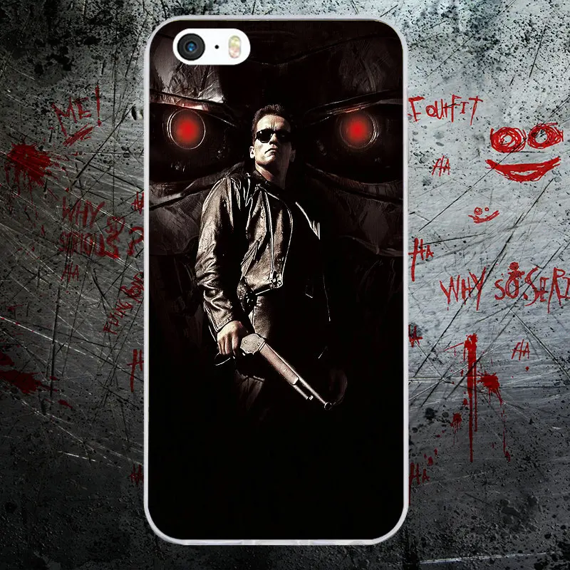 Fashoin Movie Terminator Soft TPU Silicone Mobile Phone Cases Cover for iPhone X 8 7 6S 6 Plus 5 5S SE 5C 4S 4 Shell Bags - Цвет: Picture 1