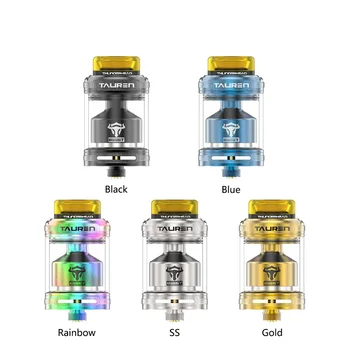 

THC Tauren RTA Atomizer 2ml/4.5ml Capacity E-cig Tank for Single & Dual Coil Building w/ Knurling Top Cap & 810 Drip Tip Vs Zeus