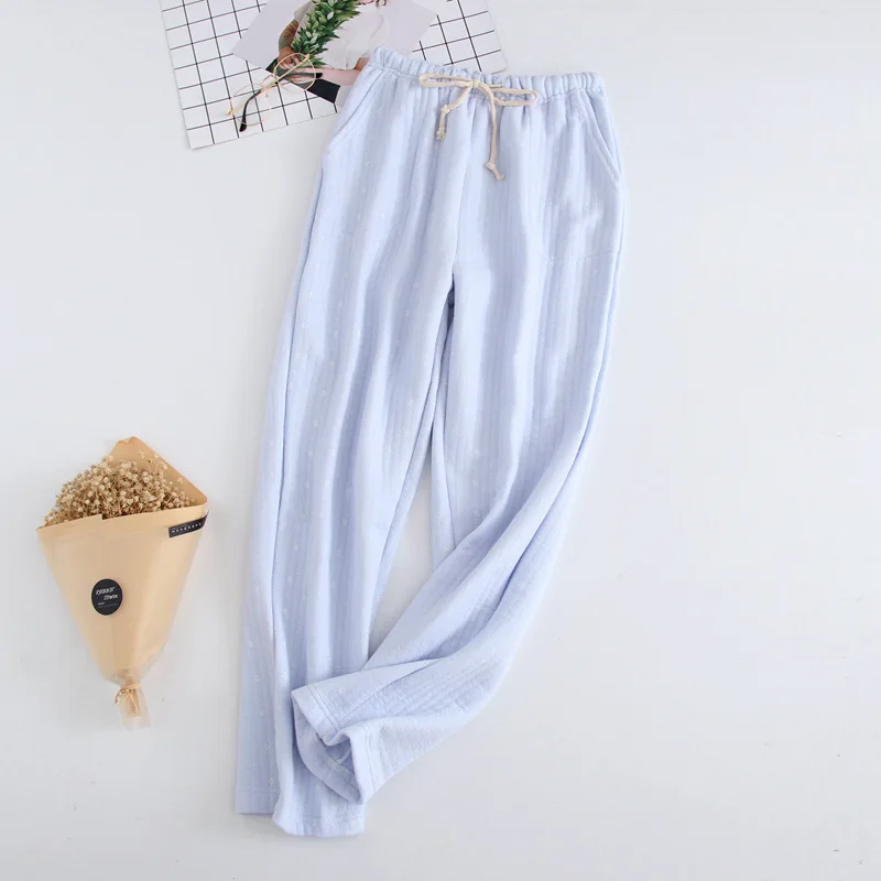 Fdfklak новый продукт 2018 Для женщин Пижама с брюками Демисезонный хлопок гостиная брюки пижамные штаны 7 видов стилей Пижамные брюки