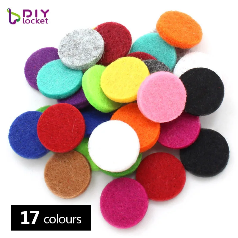 

100pcs/lot 17mm Aromatherapy Pads Fit for 25mm Essential Oil Diffuser Locket Perfume Floating Locket pad