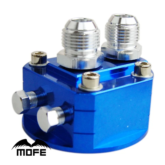 Алюминиевый Масляный фильтр AN10 с адаптерами 3/4 16 UNF + M20XP1.5 синий|oil filter relocation|oil