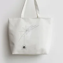 Cobweb Аниме Холст хозяйственная сумка с картинкой сумки многоразовые шоппер мешок, продуктовый мешок AN098