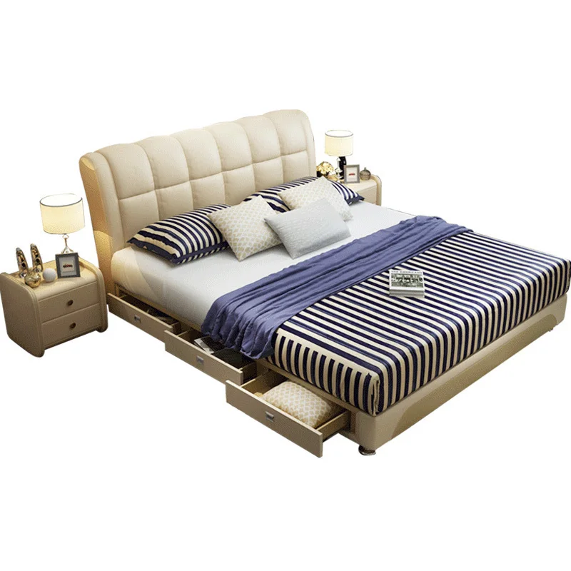 

Lit Enfant Box Letto Matrimoniale Frame Yatak Odasi Mobilya Room Mobili Leather De Dormitorio Cama Mueble bedroom Furniture Bed
