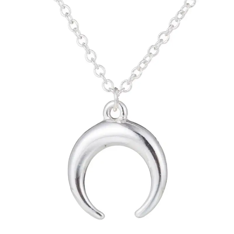 Cresent Moon Horn Pendant necklace