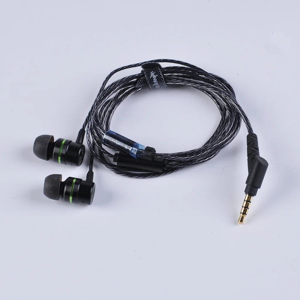 URBANFUN Balanced armature 3.5mm In Ear Earphone Hybrid Driver 1dd+1ba HiFi Metal Earphone Earplug Headset with Mic earphones