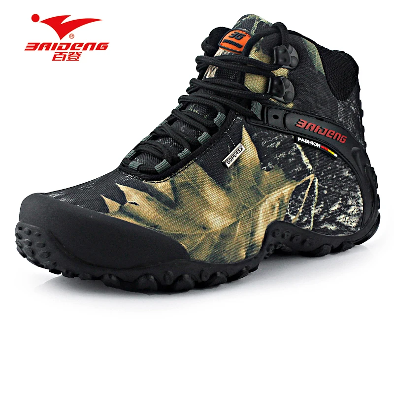 Image 2015 New wild fashion waterproof canvas hiking shoes Anti skid Wear resistant breathable fishing  climbing high shoes