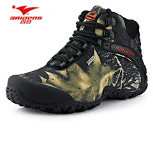 New waterproof canvas hiking shoes boots Anti-skid Wear resistant breathable fishing shoes climbing high shoes