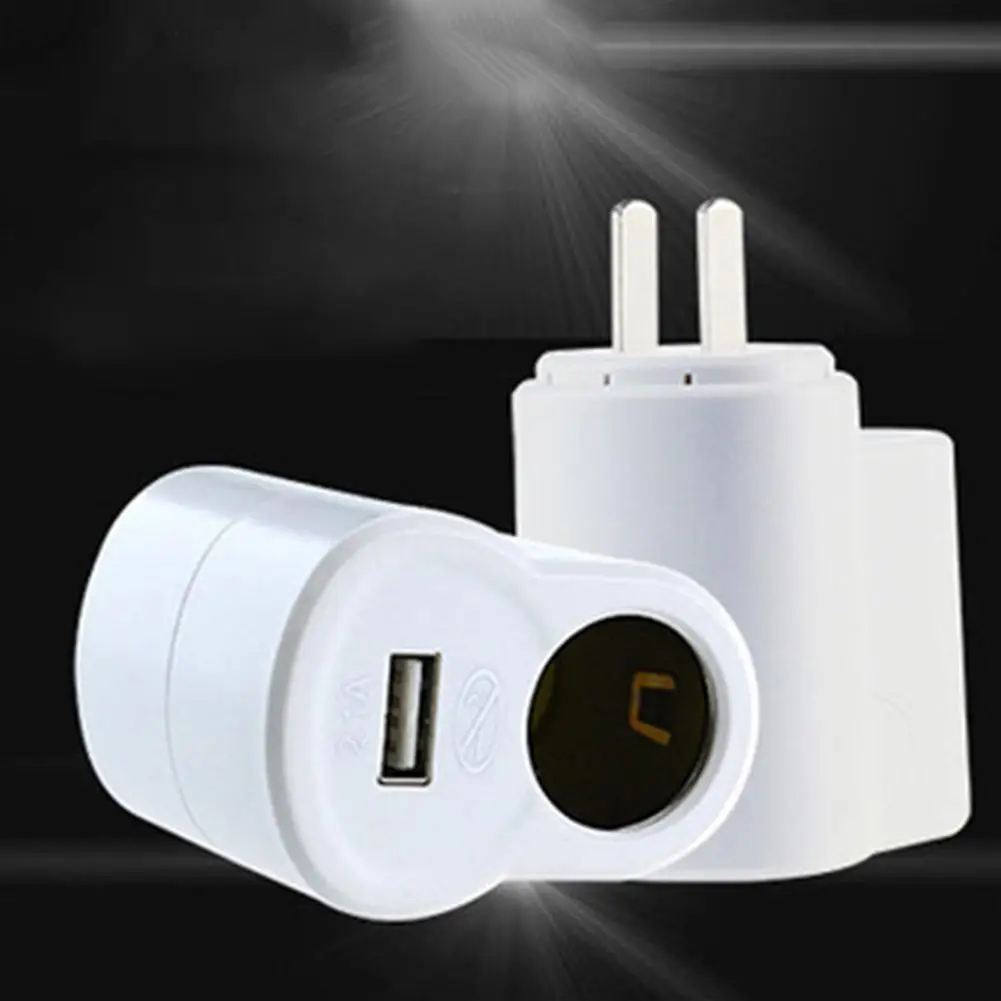 

AC220V to DC12V Cigarette Lighter Power Socket Adapter Converter USB Charger Quick charge