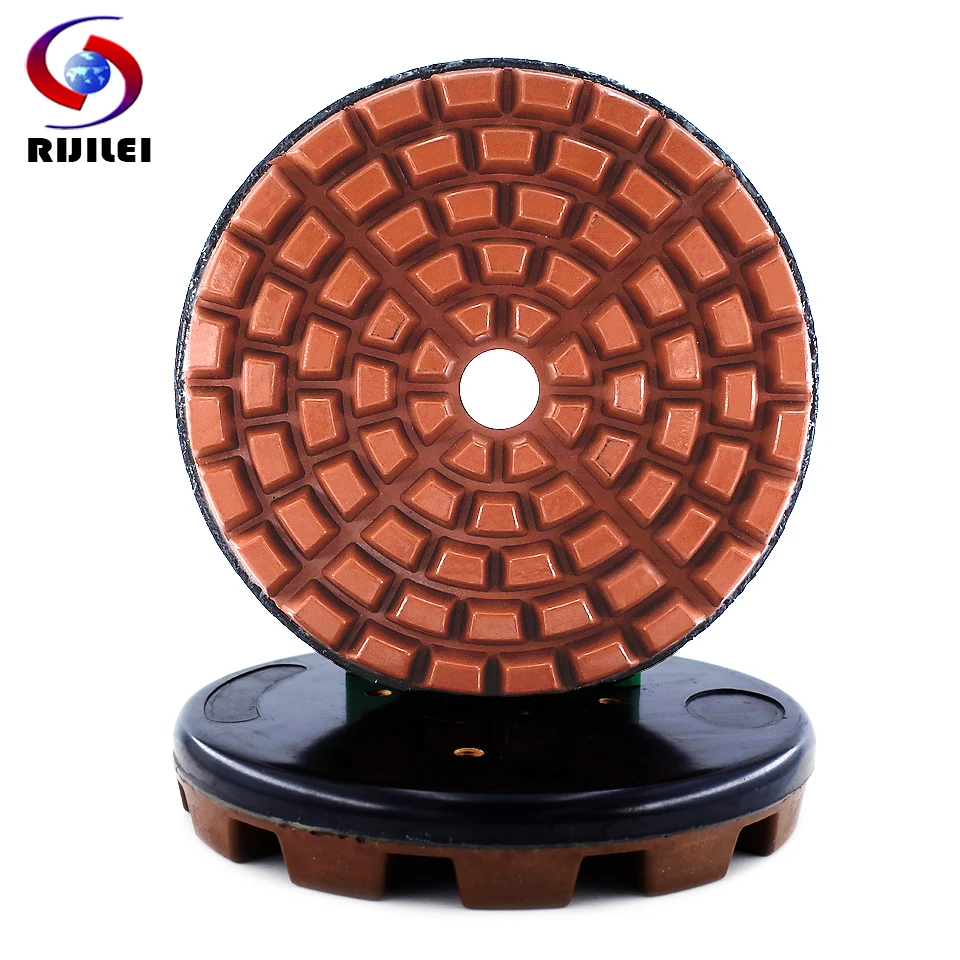 RIJILEI 200mm Diamond Resin Bond Grinding Plate 8inch Marble Diamond Grinding Discs Polishing pad for Concrete Granite YG32