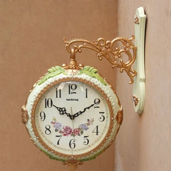 

Modern Nordic Design Clocks Wall Watches Double Sided Best Selling 2018 Products Mechanism Decor Decorations Living Room WZH043