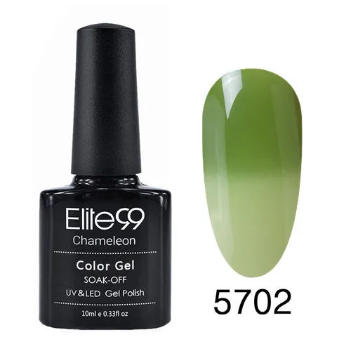 Elite99 дизайн ногтей изменение температуры Цвет УФ-гель для ногтей замачиваемый светодиодный Гель-лак для ногтей Полупостоянный 10 мл гель-лаки - Цвет: 5702