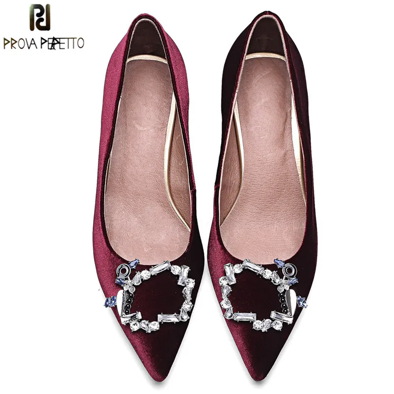

Prova Perfetto Spring Autumn Women Shoes Rhinestone Pointed Toe Single Shoes Woman Chunky Heel Pumps Shoes Elegant Ladies Shoes