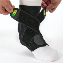 Спортивные гетры Баскетбол футбол Велосипеды Носки спортивный голеностопный сустав Поддержка бандаж стабильность 3-х уровневая Структура 2 регулируемых