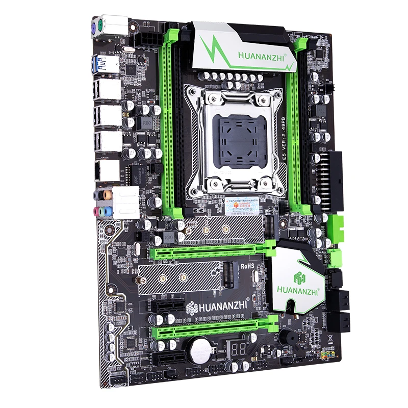 Материнская плата HUANANZHI X79 LGA2011 ATX USB3.0 SATA3 PCI-E NVME M.2 SSD поддержка памяти REG ECC и процессор Xeon E5