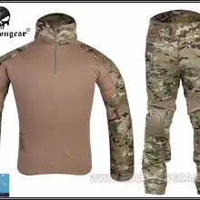 Милтиари военная форма брюки и рубашки Охота страйкбол Униформа тефлон BDU Emerson Gen2 боевые рубашки и брюки с налокотниками наколенники