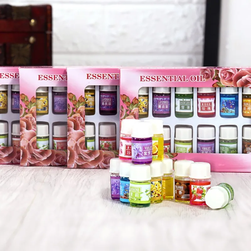 

12 pcs/set Skin Care Beauty Makeup Fragrance Essential Oils Pack for Aromatherapy Spa Bath Massage Essential Oil Cosmetics New
