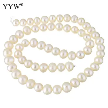 

Cultured Potato Freshwater Pearl Beads natural white 7-8mm Approx 0.8mm