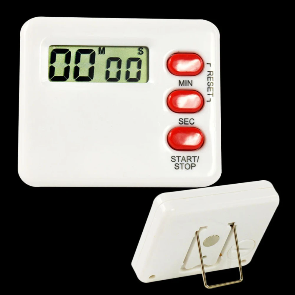 

New Portable Super Thin LCD Digital Screen Kitchen Timer Square Cooking Count Up Countdown Alarm Magnet Clock Temporizador Tools