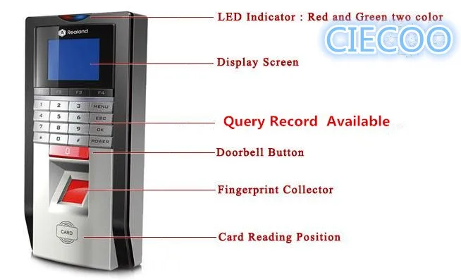 

Biometric Fingerprint Time Clock Recorder Attendance Digital Electronic Reader Machine USB Office Time Recorder Support ID