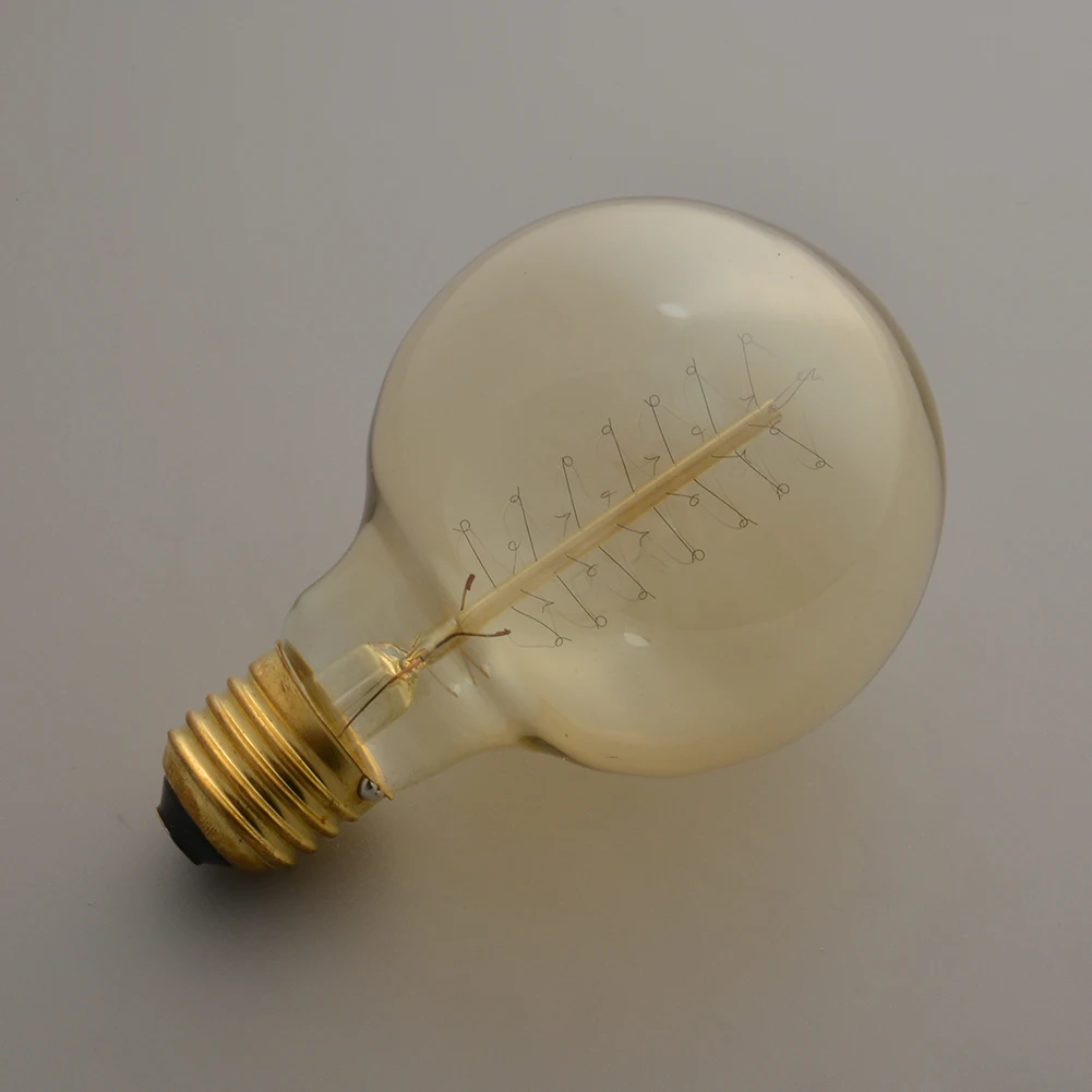 Электрическая лампочка эдисона Винтаж Античная Вольфрам нити G80 220 V/40 Вт E27 свет подсветка