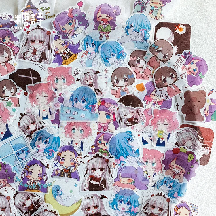 Cute Lovely Young girl series Decorative Washi Stickers Scrapbooking Stick Label Diary Stationery Album Stickers
