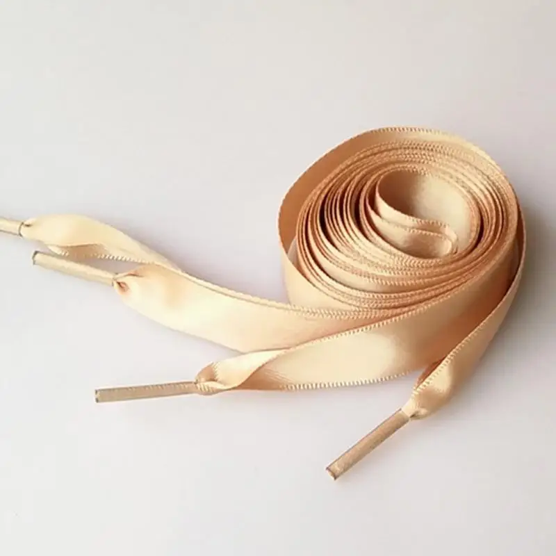 

2018 80cm Flat Satin Ribbon Multicolor Shoelaces Shoe Laces Sneaker Sport Shoes 2CM Wide 16 colors