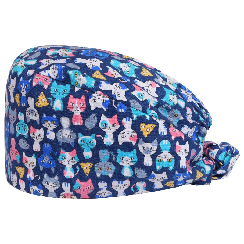 Hot New Pixie Style Tieback Scrub Hats Surgical Caps Sewing New Pixie Style Tieback Scrub Hats Surgical Caps Sewing Pattern 100 Cotton Elasticized Section Work Hat Nurse Cap Adjule
