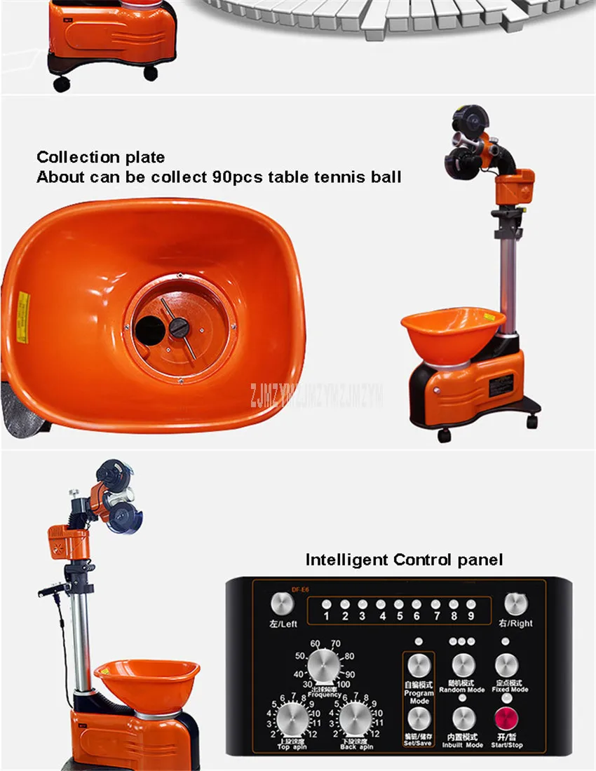 Одиночный Настольный теннис обслуживание машина учебный робот бытовой автоматический пинг-понг настольный теннисный мяч сервер с 100 шариками и сеткой DF-E6