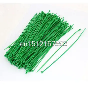 

250 Pcs 4mm x 250mm Nylon Self-Locking Electric Cable Zip Ties Fastener Green