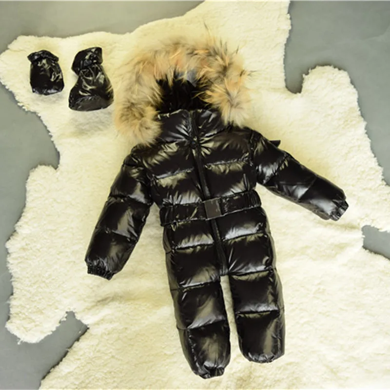 

Russian Winter Snowsuit 2018 Baby Romper 90% eiderdown Outdoor Infant Clothes for Baby Snowsuits Long Warm Kids Jumpsuit 3M~3Y