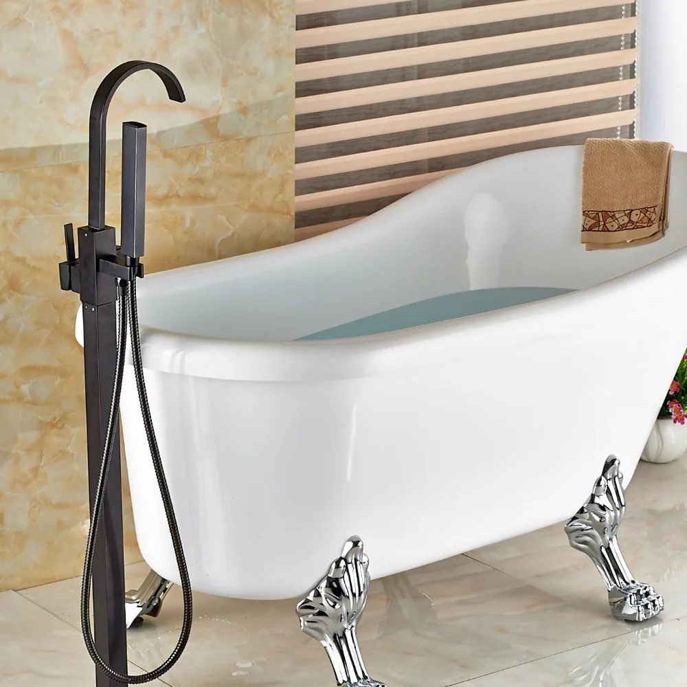 Wholesale And Retail Modern Oil Rubbed Bronze Bathroom Tub Faucet Floor