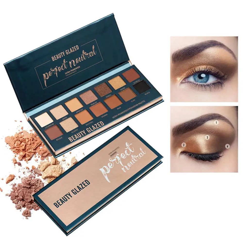 

Branded 14 colors Nude Shining Eyeshadow Palette Matte Eye shadow Pigmented Professional Mini Shadow for beauty makeup Cosmetic