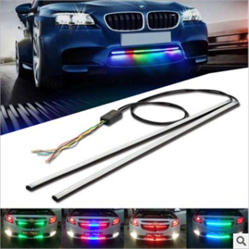 

LED Flexible grid car light strip 63cm 36 LEDs grid front grid light bar atmosphere decoration lamps for BMW E46 E90