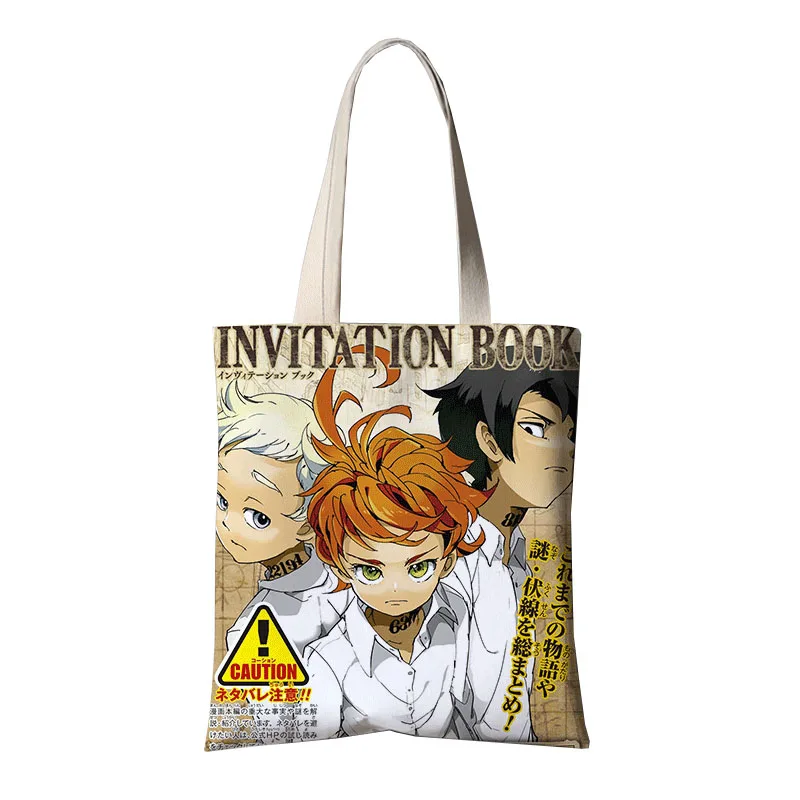 

The Promised Neverland Crossbody Bags for Women Canvas School Bags Anime Travel Bags Women Bookbag Shopper Bag Women Clutch
