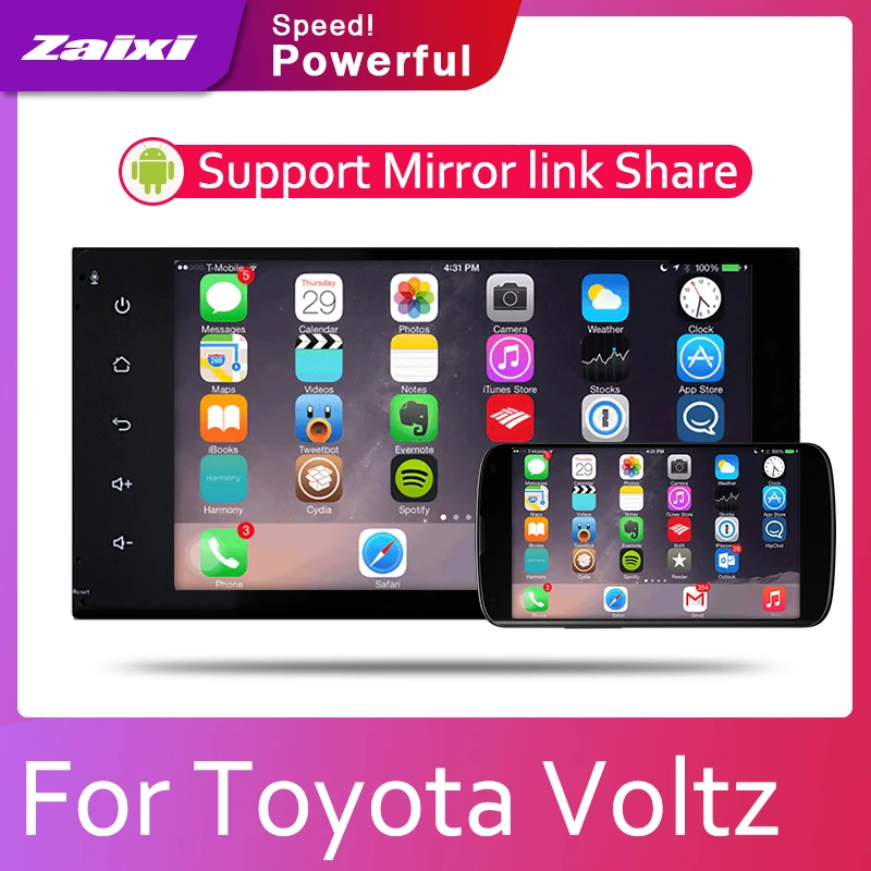 

ZaiXi 2din Car multimedia Android Autoradio Car Radio GPS player For Toyota Voltz 2002~2004 Bluetooth WiFi Mirror link Navi