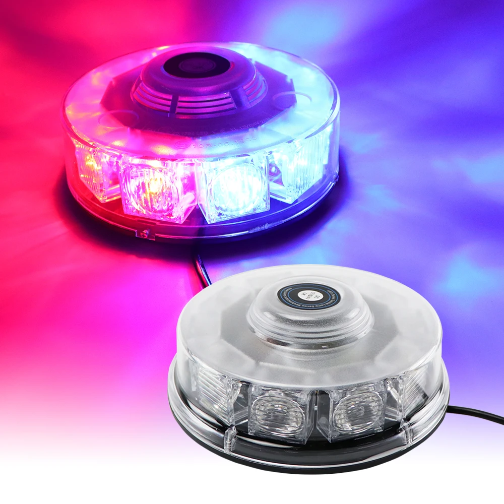 

High Intensity 10 LED 30W Volunteer Firefighter Emergency Vehicle Magnetic Mount Strobe Flash Beacon Warning Light Red Blue