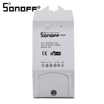 

Sonoff 10A/16A Real-time Temperature Humidity Monitoring WiFi Smart Switch Smart Home Remote Timing Switch By Mobile Phone APP
